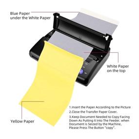 img 1 attached to 🖨️ Tattoo Transfer Stencil Machine Copier Printer: Achieve Flawless Tattoo Designs Instantly