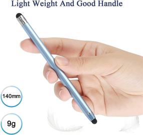 img 3 attached to 2 in 1 Capacitive Stylus Pens for Touch Screens - 8 Extra Replaceable Tips - iPad, iPhone, Universal Touch Devices - Blue, Gold, Pink, Silver (4 Pcs)