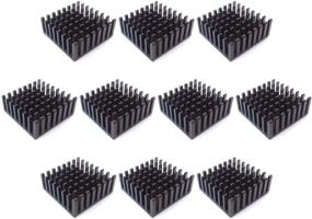 img 4 attached to Easycargo 10pcs Heatsink Kit with Thermal Conductive Adhesive Tape - Cooler Aluminum Heat Sink for Raspberry Pi 4, GPU, IC Chips, LED (25mmx25mmx10mm)