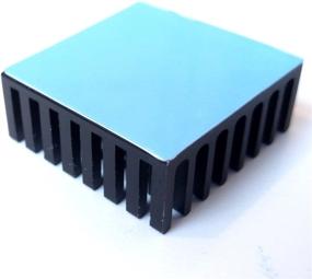 img 2 attached to Easycargo 10pcs Heatsink Kit with Thermal Conductive Adhesive Tape - Cooler Aluminum Heat Sink for Raspberry Pi 4, GPU, IC Chips, LED (25mmx25mmx10mm)