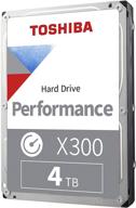 💾 toshiba x300 4tb performance & gaming 3.5-inch internal hard drive – cmr sata 6 gbps 7200 rpm 256 mb cache - hdwr440xzsta. logo