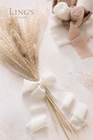 img 2 attached to 🎀 Ling's Moment Handmade Ivory Chiffon Silk-Like Ribbon: Versatile Frayed Edges for Elegant Wedding Décor, Gift Wrapping & More (18 yards)