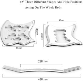 img 2 attached to Снимите боль в мышцах с набором массажных инструментов из нержавеющей стали Gua Sha Scraping - ускорьте процесс восстановления (3 шт)