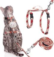 🐱 escape proof cat harness and leash set - adjustable and breathable pet harness for walking, suitable for kitten, small dogs, bunny, guinea pig, rabbit - lightweight, easy control, hair-free logo