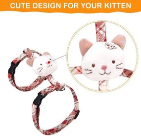 img 3 attached to 🐱 Escape Proof Cat Harness and Leash Set - Adjustable and Breathable Pet Harness for Walking, Suitable for Kitten, Small Dogs, Bunny, Guinea Pig, Rabbit - Lightweight, Easy Control, Hair-Free