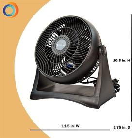 img 1 attached to Comfort Zone 8-Inch Black Desk Fan: Stay Cool and Stylish