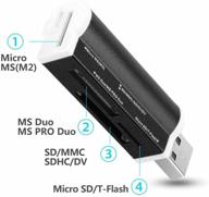 📸 vizgiz 2 pack aluminum usb 2.0 mini multi-in-one memory card reader writer adapter - micro sd/m2/sdhc/dv/ms/micro sd & more logo