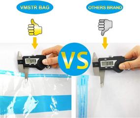 img 1 attached to 🛀 Space-Saving Solution: VMSTR Jumbo Vacuum Storage Bags - Extra Strong, 39x31, for Clothes, Blankets, Pillows