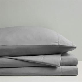 img 1 attached to Sleep Philosophy Smart Cool Grey Twin Size Cooling Sheet Set: Moisture-Wicking, Hypoallergenic & Breathable Microfiber for a Serene Sleep Experience