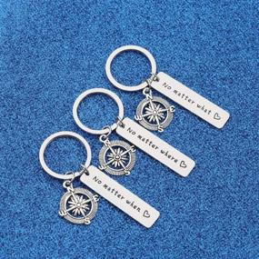 img 3 attached to 🧭 WUSUANED Best Friend Keychain Set, No Matter Where, When Compass, Long Distance Friendship Gift for Sisters and Best Friends