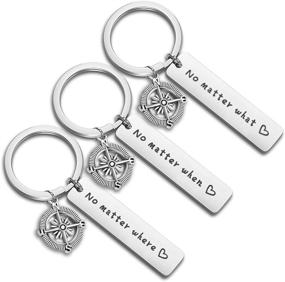 img 4 attached to 🧭 WUSUANED Best Friend Keychain Set, No Matter Where, When Compass, Long Distance Friendship Gift for Sisters and Best Friends