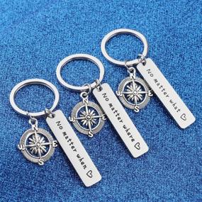 img 1 attached to 🧭 WUSUANED Best Friend Keychain Set, No Matter Where, When Compass, Long Distance Friendship Gift for Sisters and Best Friends