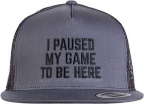 img 3 attached to 🎮 Gamer Humor Joke Hat Cap - Pausing My Game to Join You, Funny Video Game Inspired Gift for Men and Women