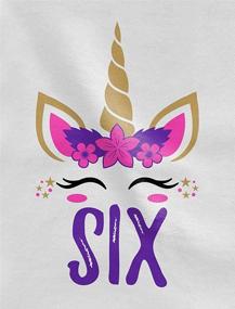 img 3 attached to 🦄 Unicorn Birthday Surprise: Fun Gift Idea for 6 Year Old Girls - Unicorn 6th Birthday Youth Kids T-Shirt