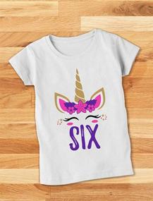 img 1 attached to 🦄 Unicorn Birthday Surprise: Fun Gift Idea for 6 Year Old Girls - Unicorn 6th Birthday Youth Kids T-Shirt