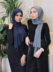 img 2 attached to 🧣 Stylish Ramasa Premium Viscose Jersey Scarves & Wraps for Women: Ultimate Coverage and Fashionable Accessories