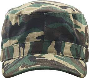 img 2 attached to 🧢 Everyday Military Style Hat - Cadet Army Cap with STASH Pocket Option