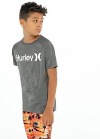 img 2 attached to Hurley Boys Guard Shirt in Green: The Perfect Swimwear for Boys