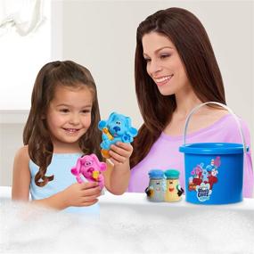 img 2 attached to 🛁 Blue's Clues & You! Bath Bucket Set: 7-Piece Collection with Water Toys, Figure, Bath Fizzy, Sponge, and Bucket - Amazon Exclusive by Just Play