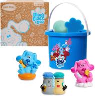 🛁 blue's clues & you! bath bucket set: 7-piece collection with water toys, figure, bath fizzy, sponge, and bucket - amazon exclusive by just play logo