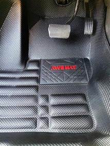 img 2 attached to Custom Fit Car Floor Mats for Ford Escape Ford Kuga 2012-2019 - Digital Measured Pattern - Large Coverage, Waterproof - All Weather Protection, Black - Ford Kuga Car Floor Liner by AWEMAT