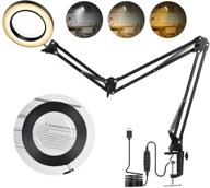 🔍 versatile magnifying lamps: adjustable swing arm lamp with light and stand for home office, hobby craft and repair логотип