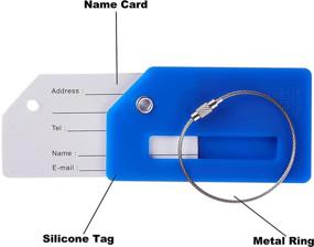 img 2 attached to 5 Pack Silicone Luggage Tag Baggage Handbag School Bag Suitcase Instrument Tag Label By Gostwo（Blue）