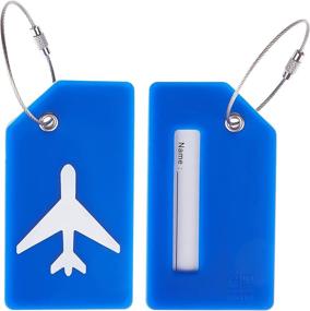 img 3 attached to 5 Pack Silicone Luggage Tag Baggage Handbag School Bag Suitcase Instrument Tag Label By Gostwo（Blue）