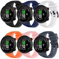 🏻 junboer soft silicone sport wristbands replacement strap - compatible with garmin forerunner 45 watch, adjustable band with classic clasp for women and men logo