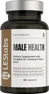 💪 les labs male health testosterone booster for men - enhance strength, endurance, performance with tongkat ali, maca & ginseng - 60 capsules logo