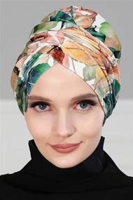 img 1 attached to 🧣 Quick & Comfy: Lightweight Instant Turban Cotton Scarves for Stylish Women