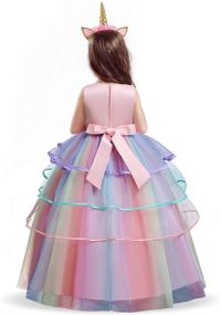 img 2 attached to 🦄 Enchanting TTYAOVO Girls Unicorn Party Princess Girls' Clothing: Dress in Style for Magical Celebrations!