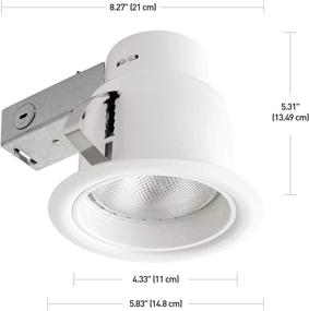 img 1 attached to 🔆 Globe Electric 90671 Recessed Lighting: White Round Baffle Design for Enhanced Ambiance - 1 Pack