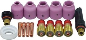img 4 attached to 🔥 TIG Welding Torch Kit - Riverweld 17GL Stubby Gas Lens Series, 10N Collet Series, Compatible with DB SR WP 17 18 26 Torch - Assorted Set of 16pcs