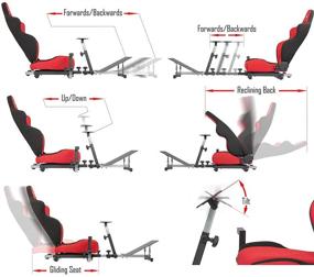 img 1 attached to 🎮 Красная стойка для руля Red OPEN WHEELER GEN3 для гоночных симуляторов на ЧЁРНОМ цвете - Совместима с рулями Logitech G923, G29, G920, Thrustmaster, Fanatec - Поддерживает платформы Xbox One, PS4, PC.