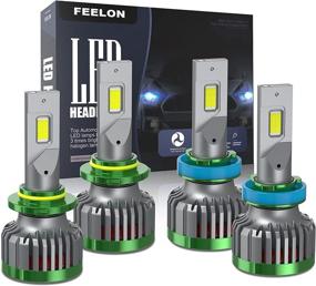 img 4 attached to 🔆 ASLONG 240W 28800LM 9005/HB3 H8/H11 LED Headlight Bulbs - Super Bright High Low Beam - Combo Package CSP LED Chips - Hi/Lo Lights 6000K White Halogen Replacement Bulbs (9005+H11, 4 Pack)