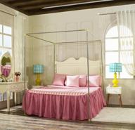 stunning stainless steel canopy bed frame - queen size with four corners логотип