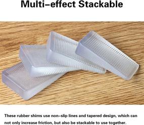 img 3 attached to 🔧 Set of 8 Clear Table Shims - Durable Leveling Wedges for Home Improvement - High Weight Capacity and Weatherproof - Ideal for Stabilizing Wobbly Furniture (Transparent and Thick)