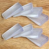 🔧 set of 8 clear table shims - durable leveling wedges for home improvement - high weight capacity and weatherproof - ideal for stabilizing wobbly furniture (transparent and thick) logo