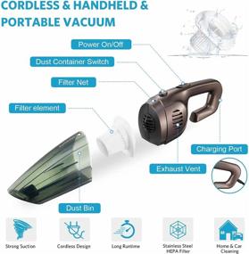 img 2 attached to 🔋 Portable Rechargeable Cordless Handheld KoHuiJoo