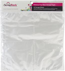 img 1 attached to 👍 Totally-Tiffany SRSP-P42 Scrap Rack Basic Storage Page: Fabulous 4, 10-Pack, Clear - Efficient Organization Solution for Scrapbooking Supplies