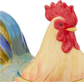 img 1 attached to Certified International Morning Bloom 3-D Rooster Cookie Jar - A Stunning 64 oz Storage Solution in Multicolored