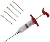 enhance flavors with meizhouer 5 stainless steel needles spice syringe set for bbq meat: a must-have cooking sauce marinade injector kit logo