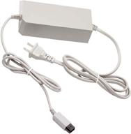 wii console charger - ac wall power adapter supply cable cord for nintendo wii (not compatible with nintendo wii u) logo