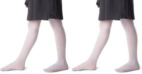 img 4 attached to Opaque Footed Tights Leggings Stretchy Stockings Girls' Clothing for Socks & Tights