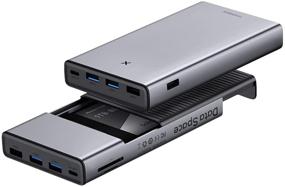 img 4 attached to 🔌 Hagibis USB-C Hub and 2.5-inch SATA Hard Drive Enclosure - 2-in-1 Type-C Docking Station with USB 3.0, SD/TF Card Slots for MacBook Pro, Mac Mini, Laptop, PC