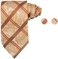 👔 y&g men's fashion classic fabric men's neckties cufflinks set: elevate your style logo