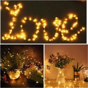 img 1 attached to 🌟 LETSFALLA 16 Pack Fairy Lights Battery Operated, 7ft 20 LED Waterproof Copper Wire String Lights, Twinkle Lights for Indoor Party Christmas Decoration