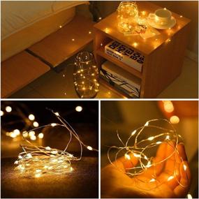 img 2 attached to 🌟 LETSFALLA 16 Pack Fairy Lights Battery Operated, 7ft 20 LED Waterproof Copper Wire String Lights, Twinkle Lights for Indoor Party Christmas Decoration