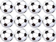 soccer beach ball inflates - 12 pack, 9 inch, white & black - set of 12 soccer ball inflates логотип